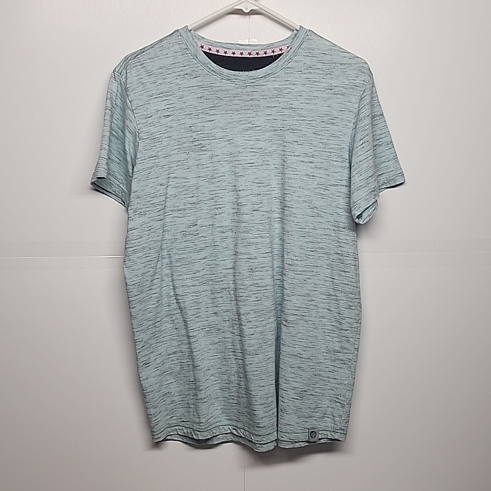 Free Planet sz S light blue/gray mens comfortable casual t-shirt